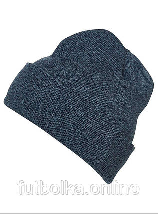 Синя Меланжева шапка утеплена Melange Beanie Myrtle Beach, фото 1