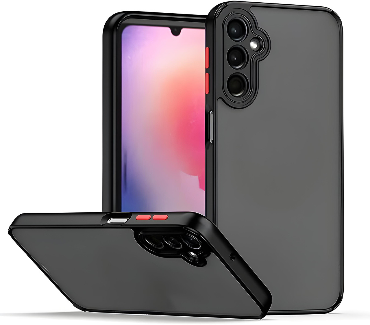 Матовий чохол бампер для Samsung Galaxy M34 5g чорний протиударний захист камери