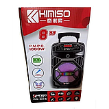 Бездротова портативна Bluetooth колонка Kimiso 1000 Вт із провідним мікрофоном QS-805, фото 8