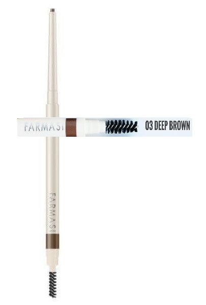 Механічний олівець для брів з щіточкою Темно Коричневий Deep Brown 03, 0,08 г Farmasi, фото 1
