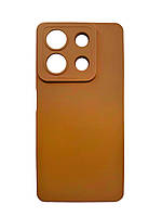Силіконовий чохол із мікрофіброю для Xiaomi Redmi Note 13 Pro 5g коричневий матовий