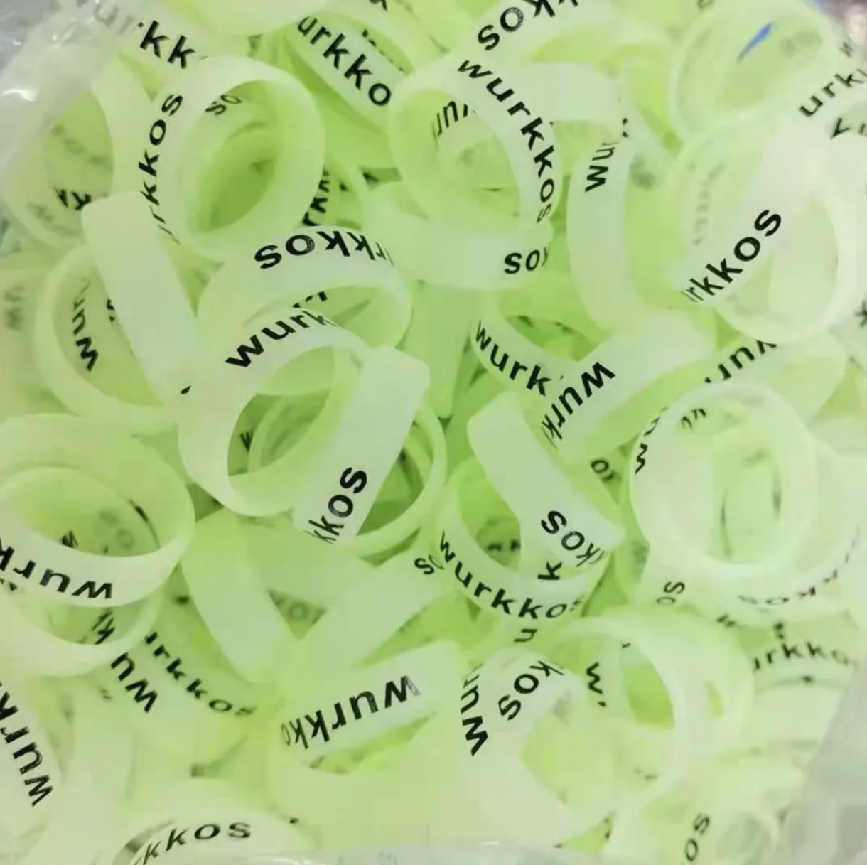 WURKKOS Silicone Ring 22-30 mm Силіконове кільце, Флуоресцентне, Протиковзне, для ліхтарів та іншого, фото 1