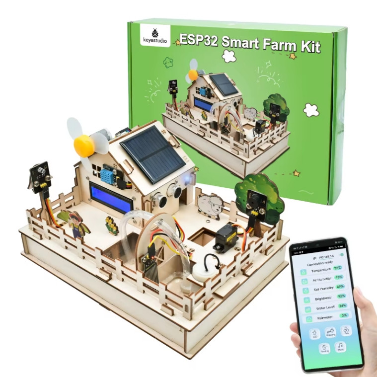 Стартовий набір Keyestudio Esp32 IoT розумна ферма Arduino з графічним інтерфейсом програмування