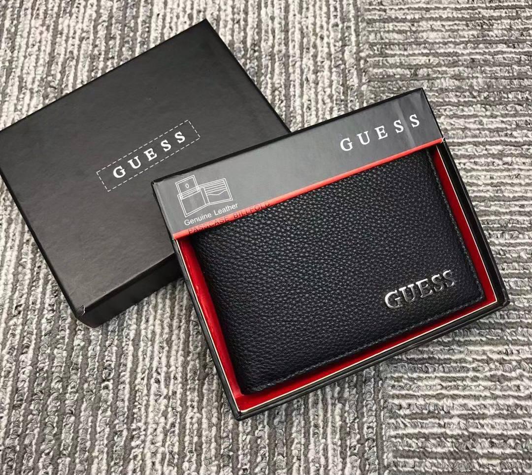 Чоловічий чорний портмоне Guess