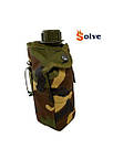 Фляга Solve NATO тактична з утепленим чохлом та алюмінієвою чашкою 1 літр Woodland KT6004020, фото 5
