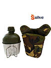 Фляга Solve NATO тактична з утепленим чохлом та алюмінієвою чашкою 1 літр Woodland KT6004020, фото 7
