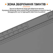 Теплоізоляційний силіконовий килимок TELIJIA TE-713 для паяння та ремонту техніки 700x400 мм Grey, фото 3