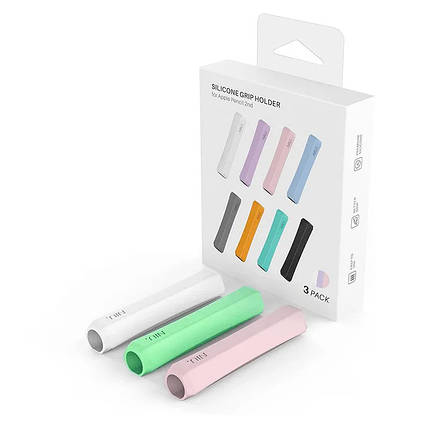 Чохол TPU Goojodoq capture для стилуса Apple Pencil 3 2 1 Gen 3 шт White/Pink/Green, фото 1