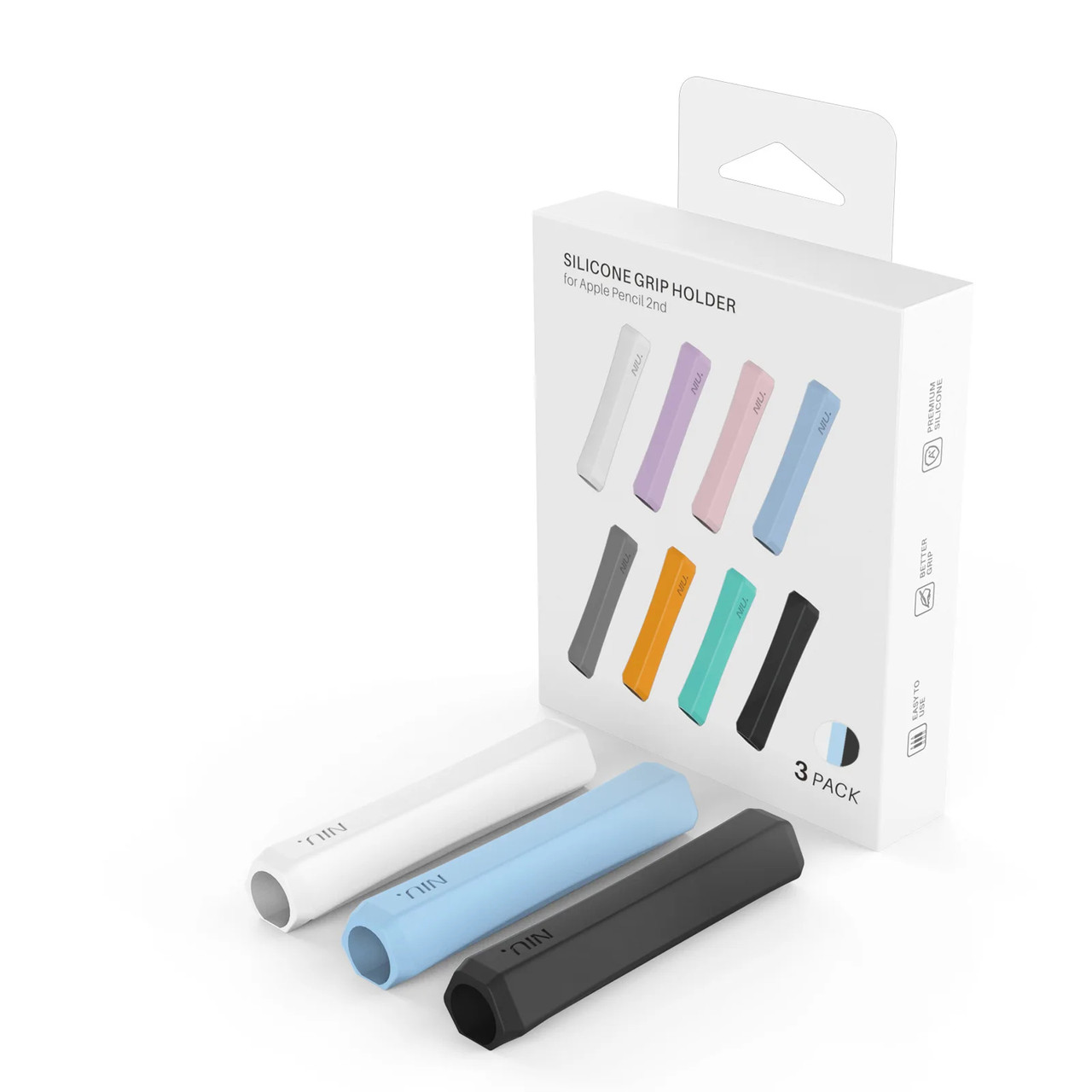 Чохол TPU Goojodoq capture для стилуса Apple Pencil 3 2 1 Gen 3 шт White/Blue/Black