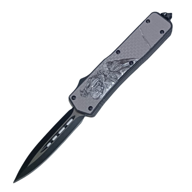 Викидний ніж фронтальний MicroTech 326 Werewolf з Чохлом 22см Grey (7_00442), фото 1