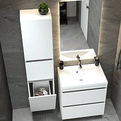 Пенал 45 см з кошиком для білизни Borneo 2 Fancy Marble