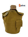 Фляга Solve NATO армійська тактична з утепленим чохлом 1 літр Койот KT6003905 solve, фото 3