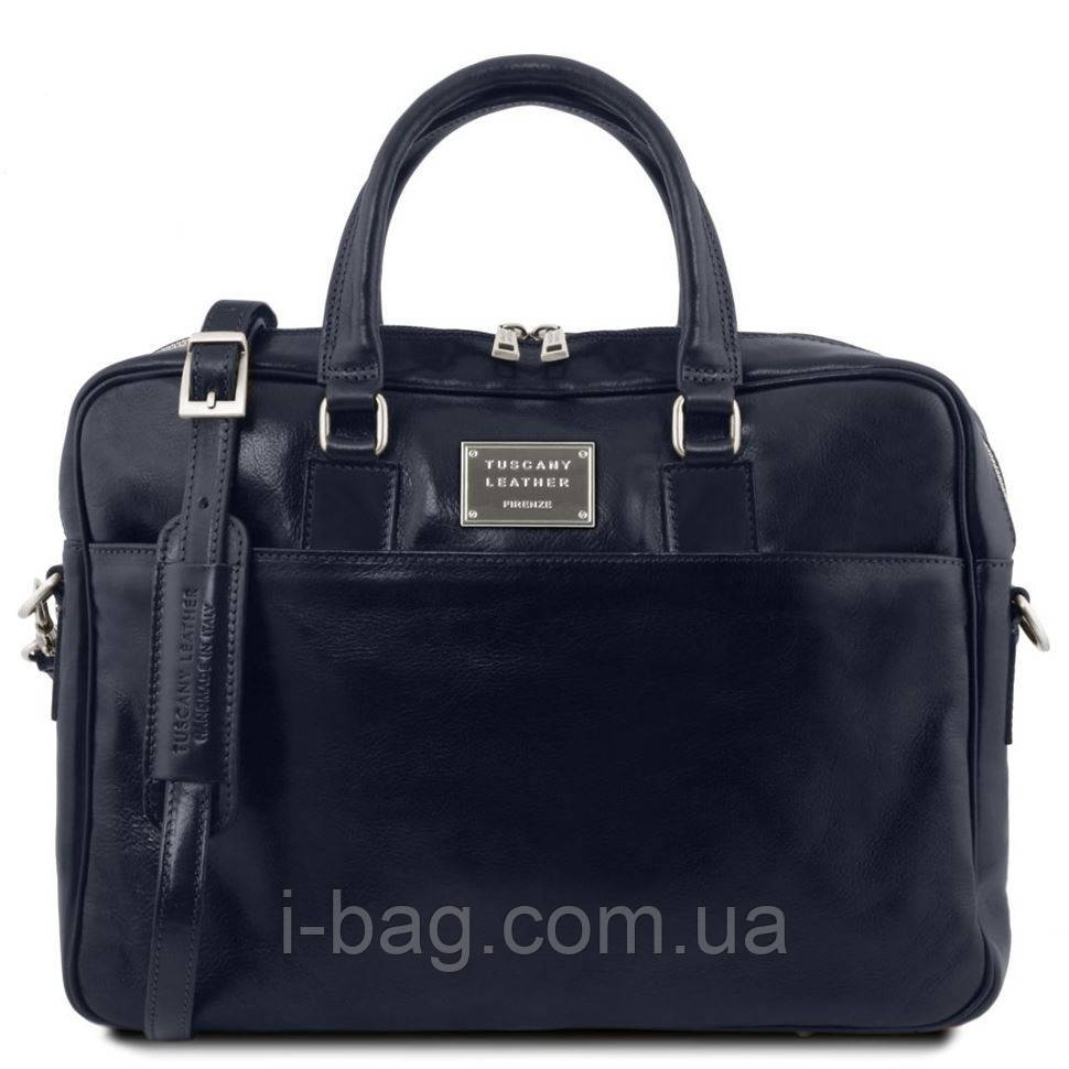Шкіряний портфель для ноутбука з передньою кишенею Tuscany Leather Urbino TL141241