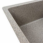 Гранітна мийка для кухні Platinum 7850 ROMA матова (сіра), фото 5