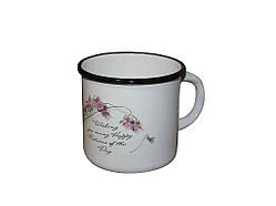 Кружка ем. без кришки 1,0л/2 Віола (біла) (I0107/2) ТМ IDILIA Solmir