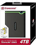 Зовнішній жорсткий диск 4ТB Transcend StoreJet 25M3 2.5" USB 3.1 iron gray (TS4TSJ25M3S), фото 3