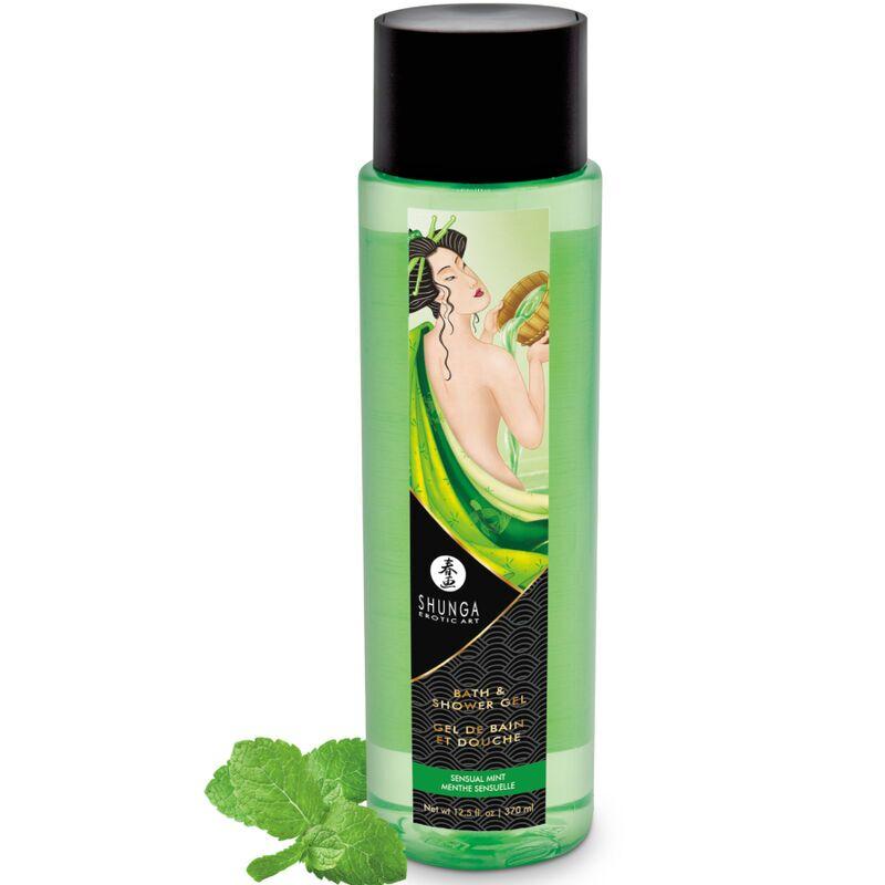Гель для душу Shunga Shower Gel — Sensual Mint (370 мл) з рослинними оліями та вітаміном Е