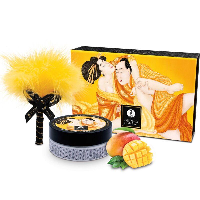 Смачна пудра для оральних ласк Shunga Body Powder — Luscious Mango (75 грамів)