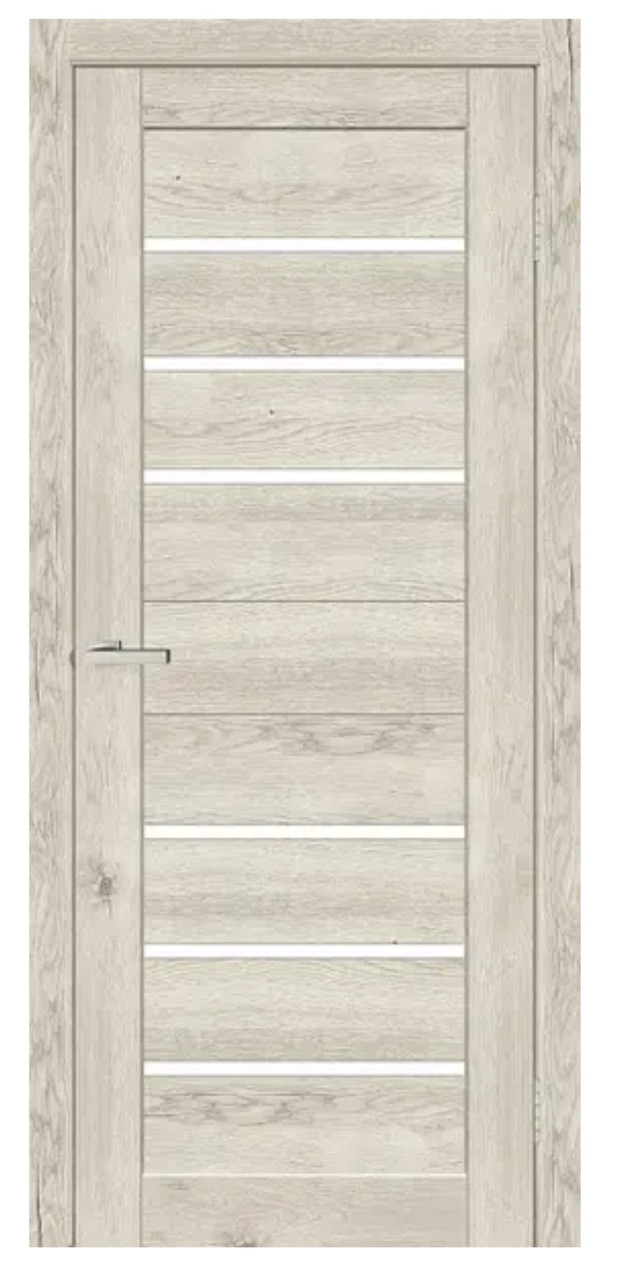 Міжкімнатні двері Оміс Lego 04 Дуб світлий зі склом сатин, фото 1