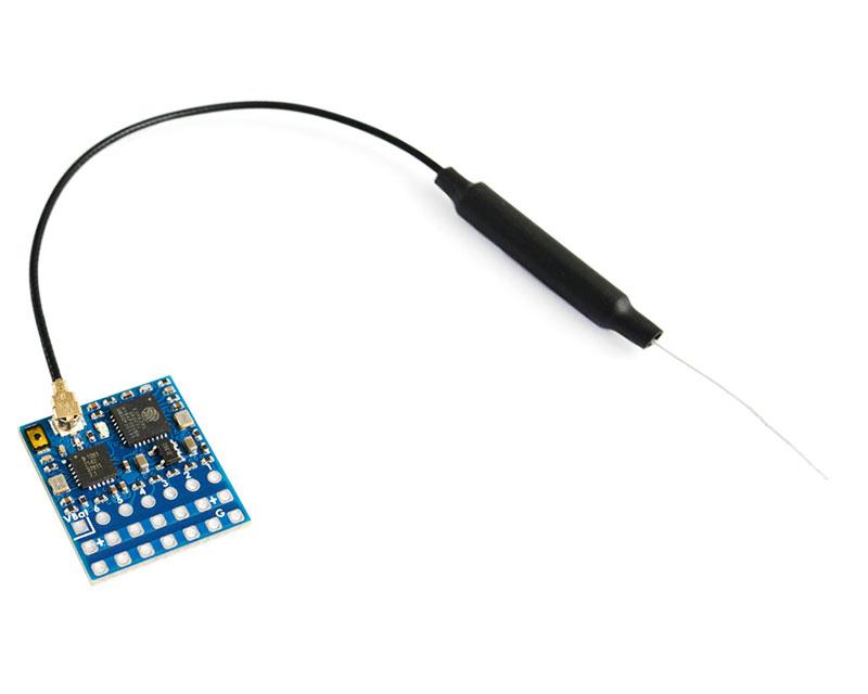 Приймач керування ELRS 2.4GHz MATEK R24-P6 ESP8285+SX1281, 6CH PWM + антена, для FPV дронів