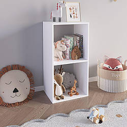 Дитячий дизайнерський стелаж із 2 осередками, відкритий вертикальний стелаж для іграшок та книг у кімнату