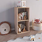 Дитячий дизайнерський стелаж із 2 осередками, відкритий вертикальний стелаж для іграшок та книг у кімнату, фото 2