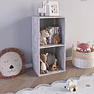 Дитячий дизайнерський стелаж із 2 осередками, відкритий вертикальний стелаж для іграшок та книг у кімнату, фото 5