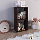 Дитячий дизайнерський стелаж із 2 осередками, відкритий вертикальний стелаж для іграшок та книг у кімнату, фото 4