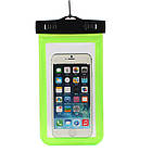 Водонепроникний чохол для телефона Aqualife універсальний зелений, фото 4