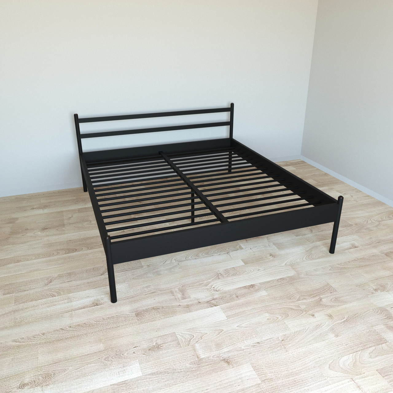 Ліжко Tobi Sho COMFORT-1 двоспальне металеве 200X160 Чорний