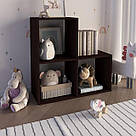 Оригінальна дитяча полиця з 3 відділеннями для зберігання, класичний східчастий стелаж 72 см, фото 3