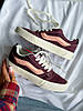 Жіночі кеди Vans Skool KNU Burgundy Pink Premium Ванс Кну низькі бордові з рожевим замша демісезон, фото 7