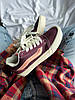 Жіночі кеди Vans Skool KNU Burgundy Pink Premium Ванс Кну низькі бордові з рожевим замша демісезон, фото 9