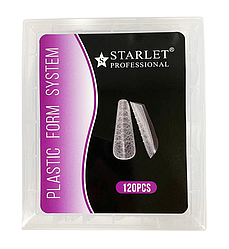 Верхні форми для нарощування нігтів Starlet Professional, 120 шт (арковий мигдаль, довгі) з зміїним