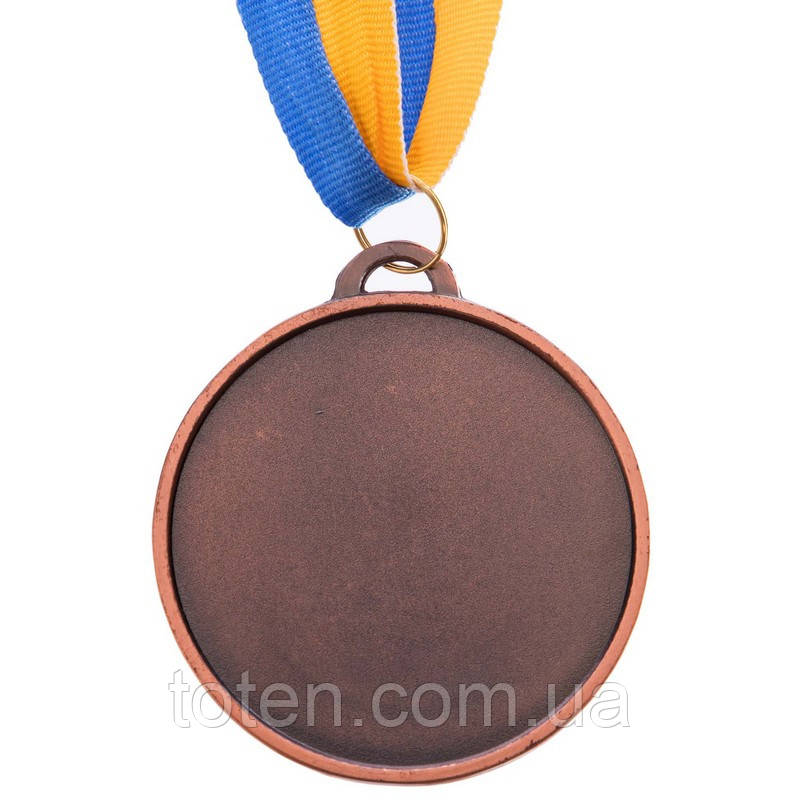 Заготовка медалі зі стрічкою 3 місто 6,5см C-6860-2 топ, фото 1