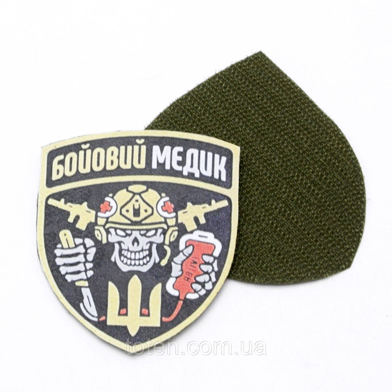 Шеврон печатный боевой медик с черепом на липучке топ: продажа, цена в ...