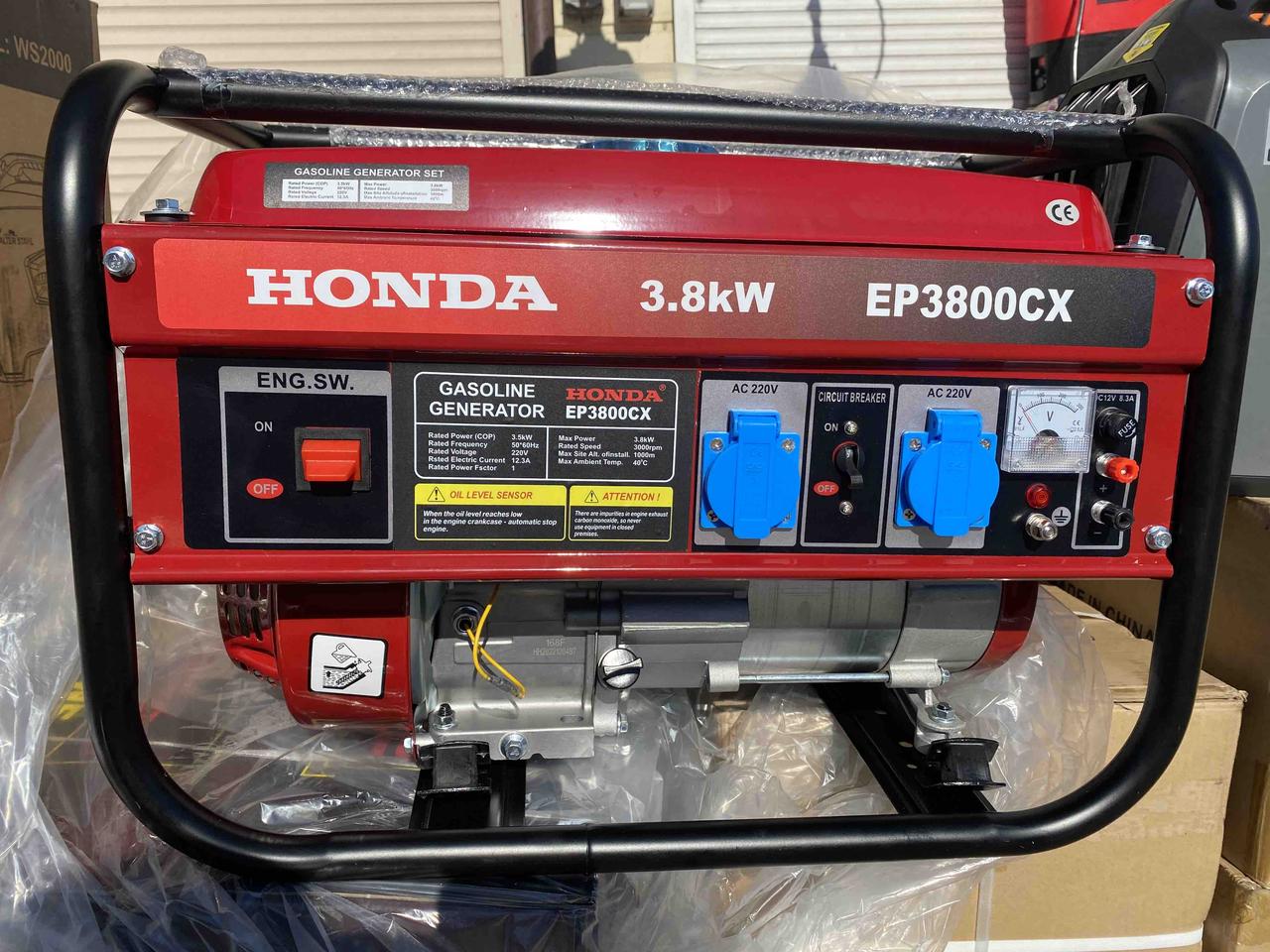 Генератор мультипаливний бензиновий газ з мідною обмоткою HONDA EP-3800 GAS 3.8 кВт