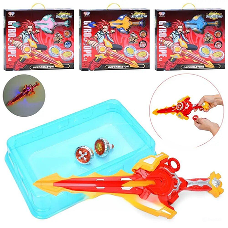 Ігровий набір Бейблейд HZY777-20A (2 дзиги Beyblade 4,5 см, меч 40см, арена 32-20см), фото 1