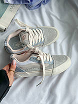 Жіночі кеди Vans KNU School Light Blue кросівки Ванс Кну низькі блакитні з сірим замша текстиль демісезон, фото 6