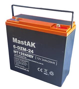 Акумулятор MastAK 6-DZM-24 ( 12v 24Ah )