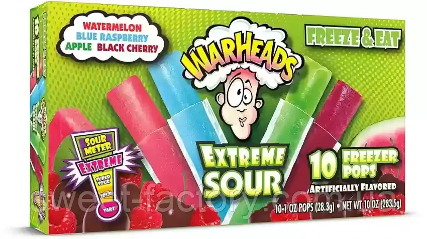 Фруктовий лід War Heads Extreme Sour Zreezer Pops 283g