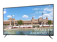 Величезний телевізор Liberton 52" Smart TV/DVB-T2/USB 4K UHD/Android 13.0