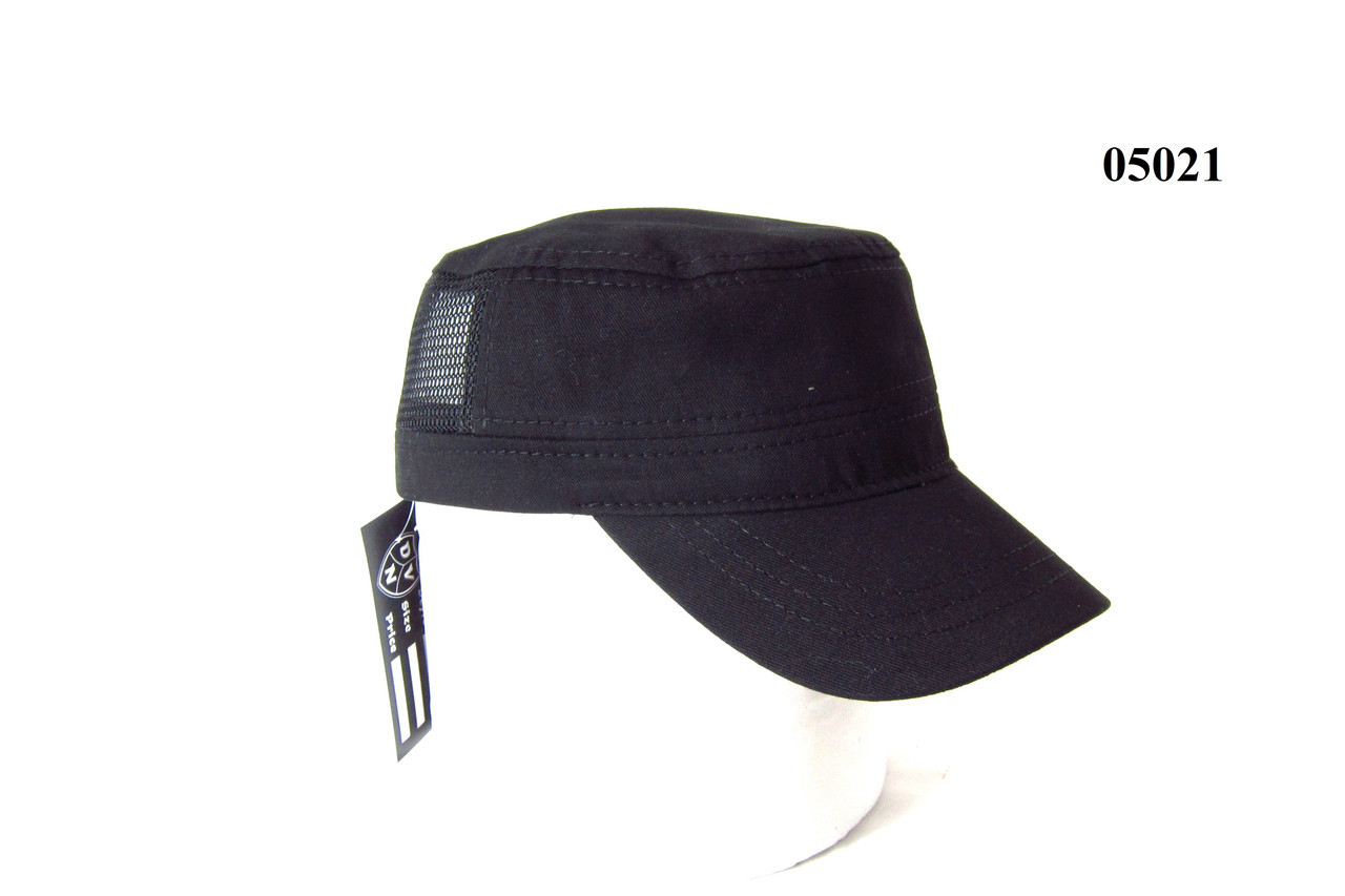 Кепка німкеня котонова літня чорна з сіткою DaVaNi 05021, фото 1