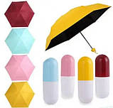 Компактна парасолька "Капсула" (чорна), фото 2