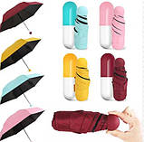 Компактна парасолька "Капсула" (чорна), фото 3