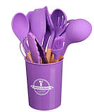 Набір кухонного приладдя Kitchen Set, 12 предметів, фіолетовий, фото 2