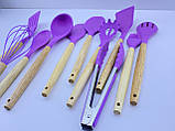 Набір кухонного приладдя Kitchen Set, 12 предметів, фіолетовий, фото 8