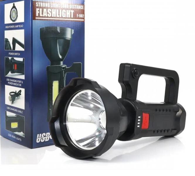 Переносний світлодіодний ліхтар F-902 з повербанком USB, фото 1