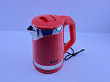 Червоний електричний чайник із нержавіючої сталі 2,2 л 2000 Вт StainlessTea Red Edition BT-3118, фото 3