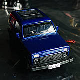Модель авто 1/40 автомобіль ВАЗ 2121 "Нива", синій. Якість!, фото 4